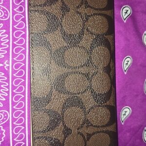 Brown Coach Monogram Wallet